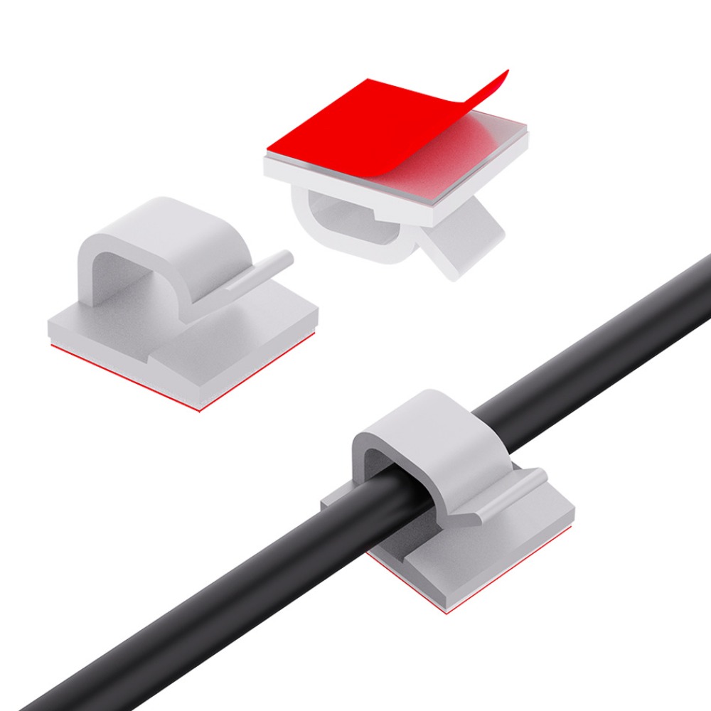 Cable Management Box - مشبك كابلات بلاستيكي شفاف على شكل