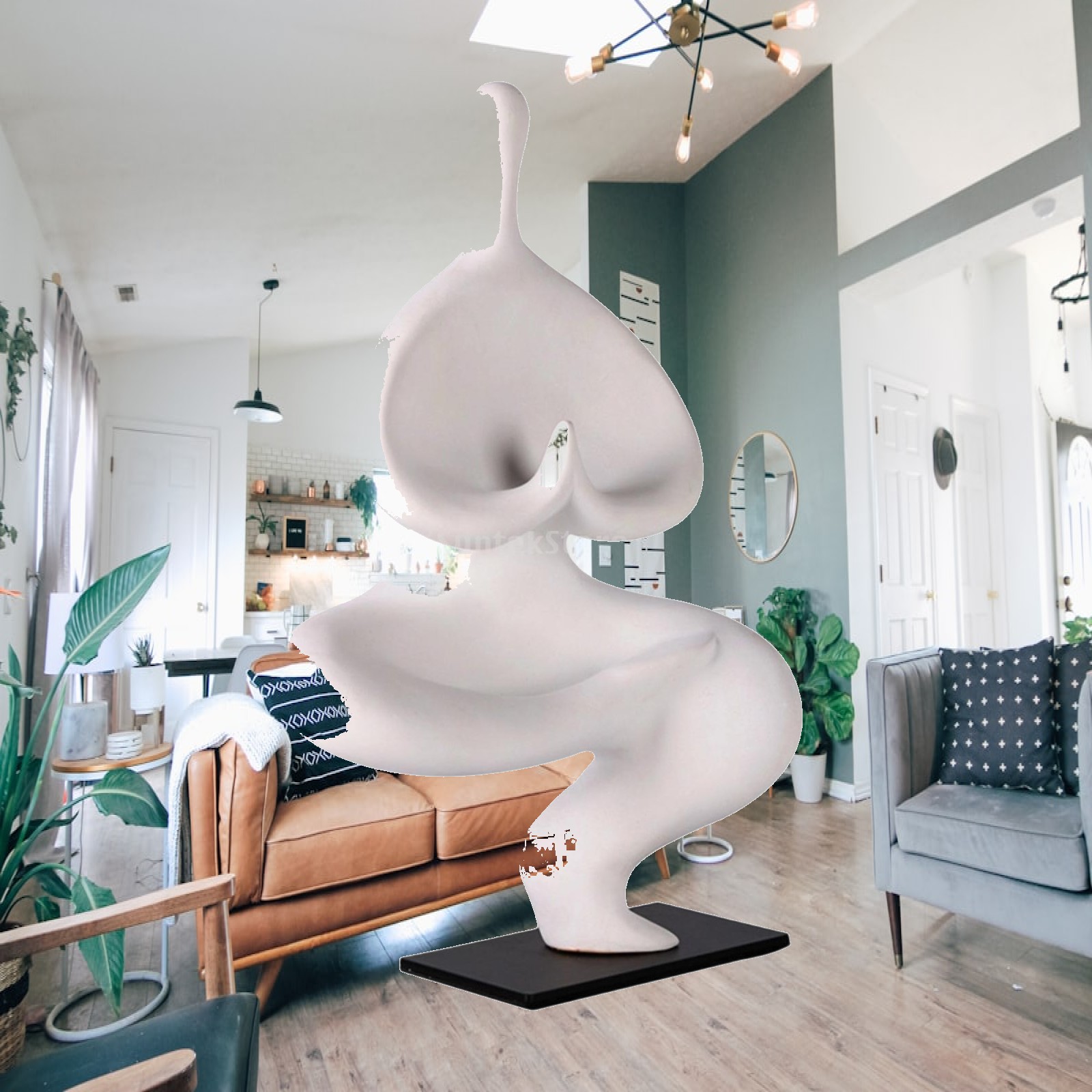 Home Office Yoga Room - تمثال يوجا من الراتنج للديكور المنزلي،