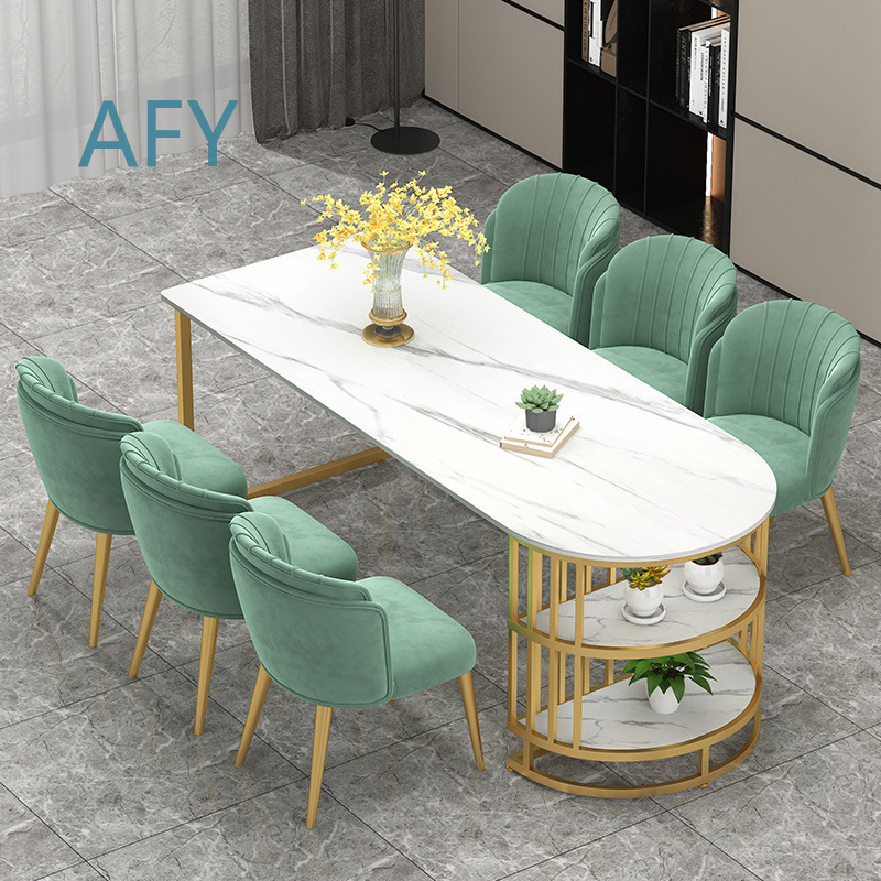 Home Office Of Ikea - طاولة طعام مستطيلة من الرخام مع