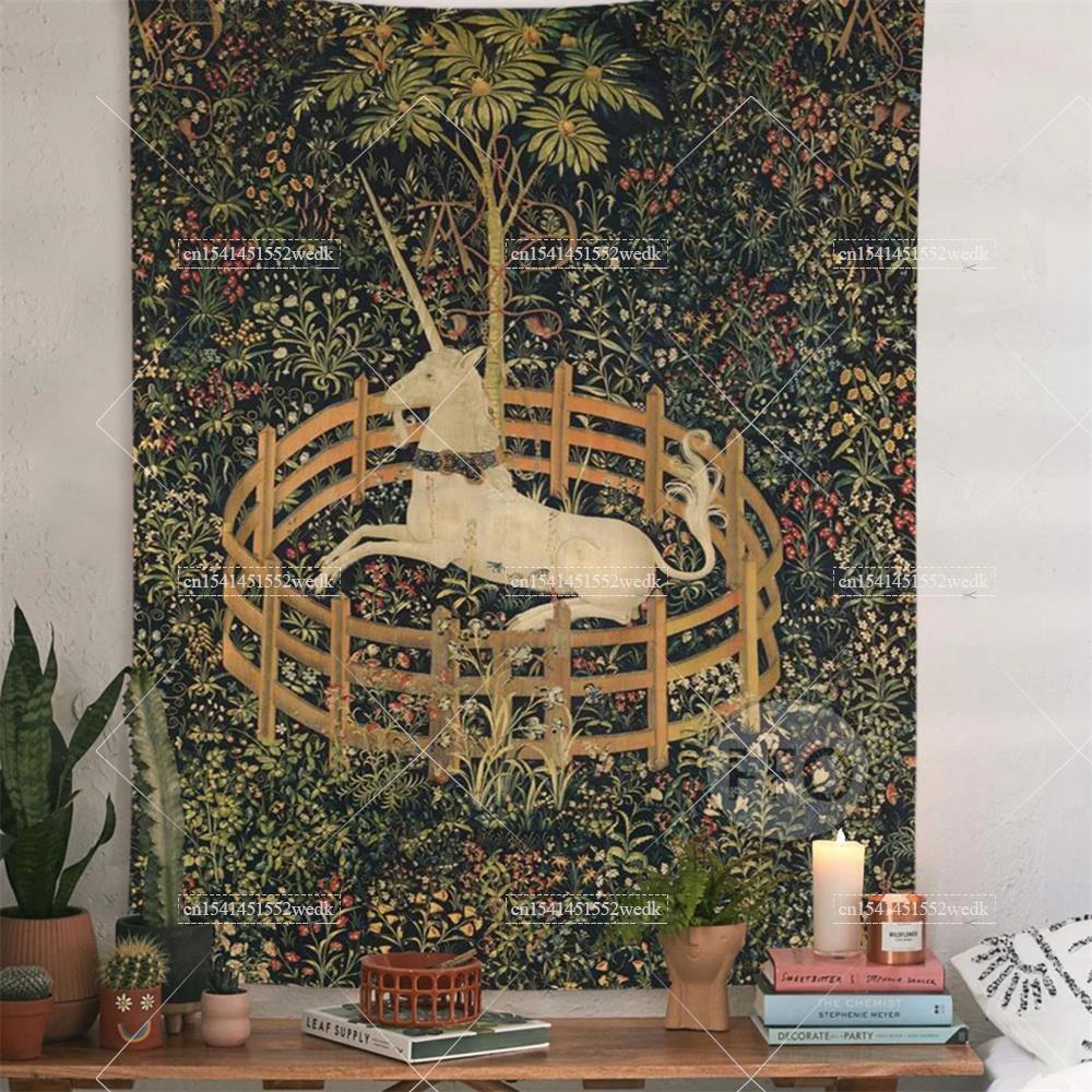 Home Office Yoga Room - يونيكورن في الأسر الجدار غطاء نسيج