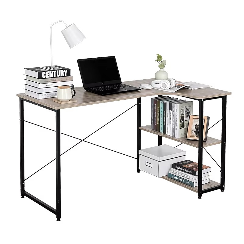 Home Office Desk With Drawers - مكتب زاوية على شكل حرف L
