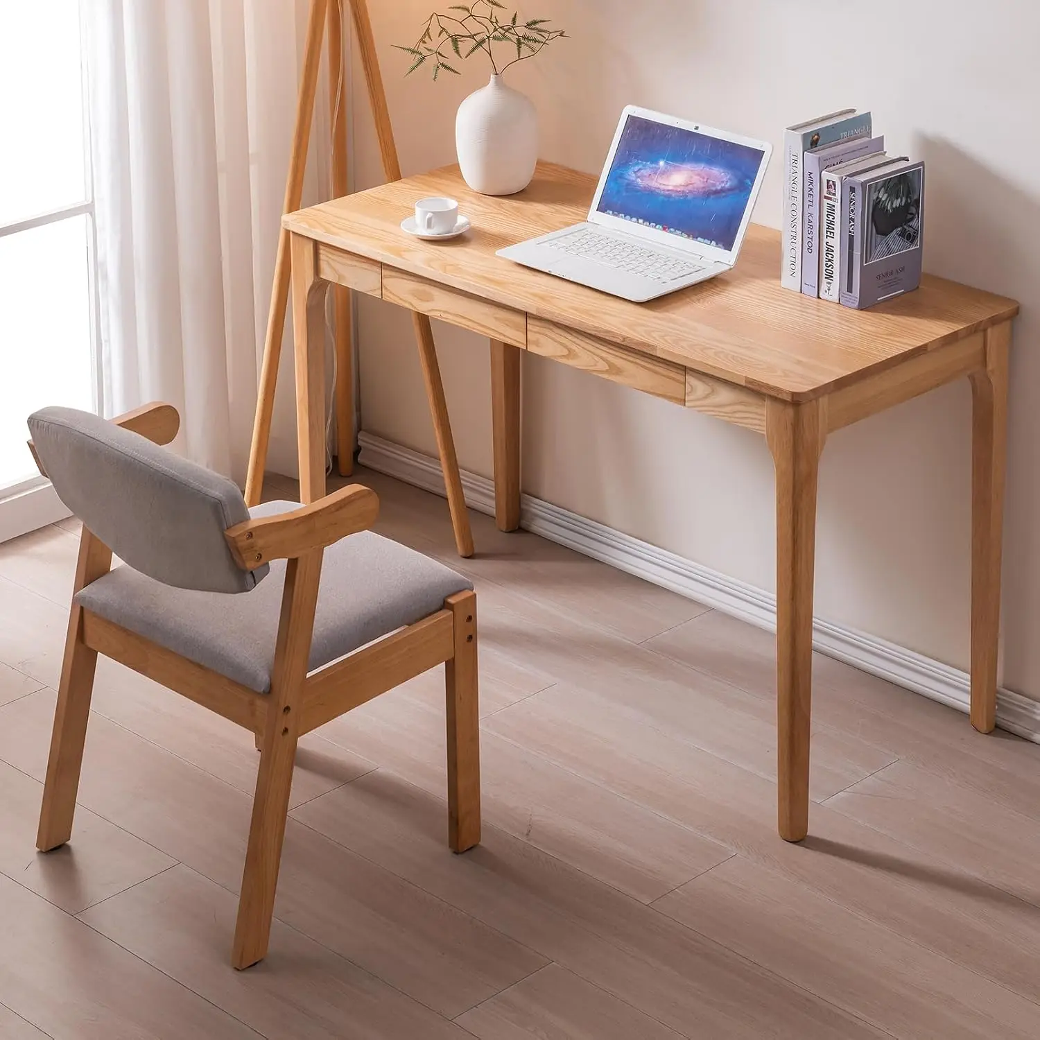 مكتب خشبي صلب مع أدراج، مكتب م - مراجعة Home Office Desk With Drawers وسعره