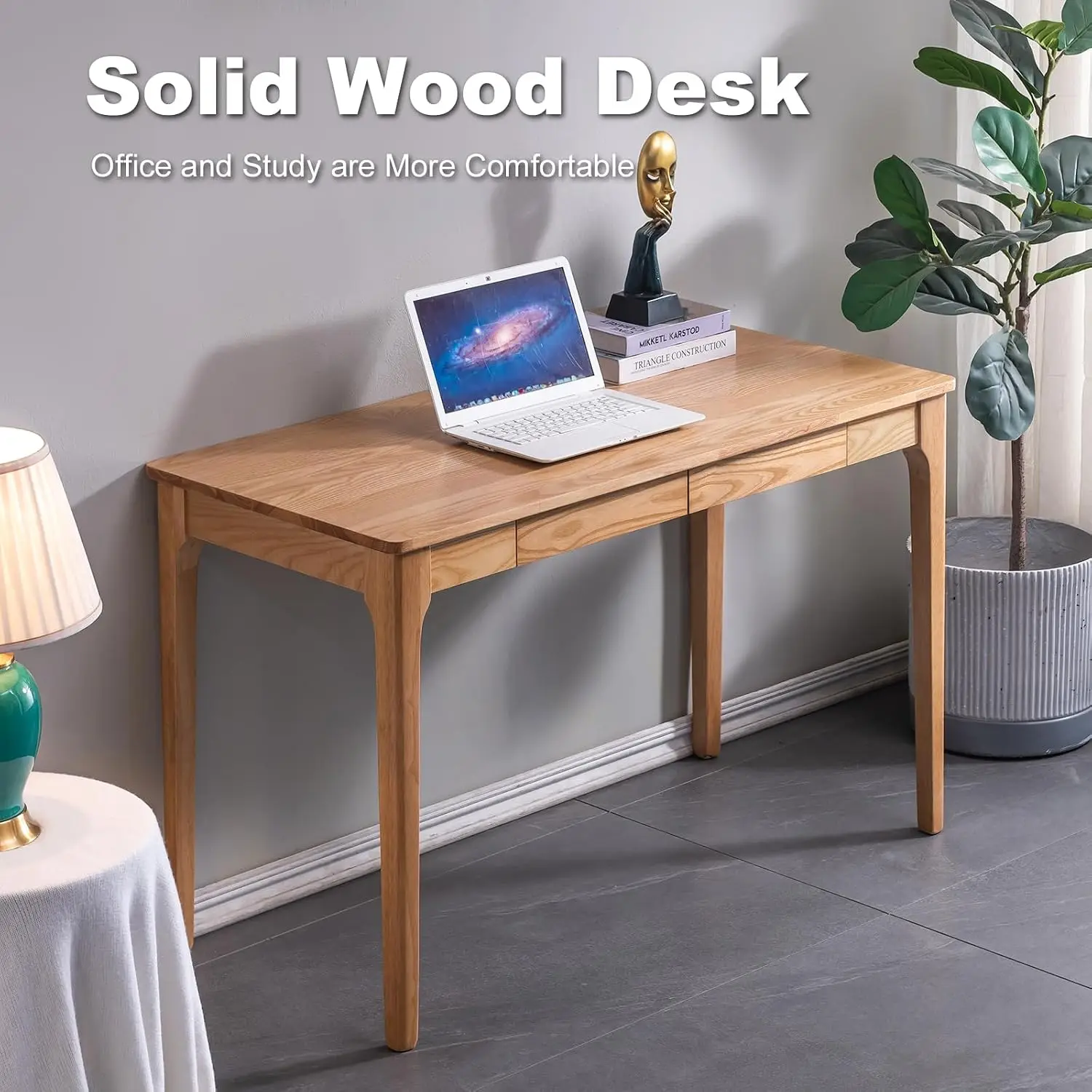 مكتب خشبي صلب مع أدراج، مكتب م - مراجعة Home Office Desk With Drawers وسعره