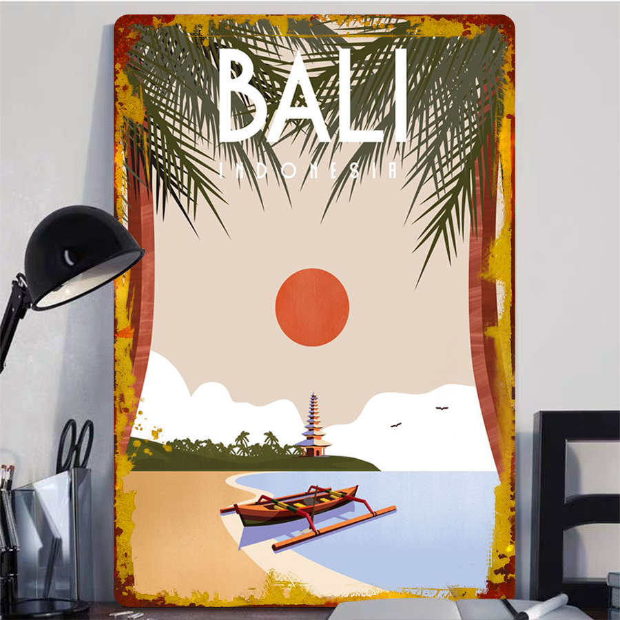 بالي اندونيسيا مشهد معدني جدار - مراجعة Home Office Bali وسعره