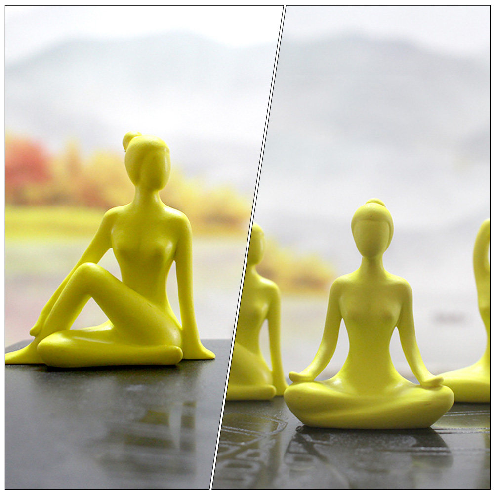 5 قطع من تماثيل اليوجا المصنوع - مراجعة Home Office Yoga Room وسعره