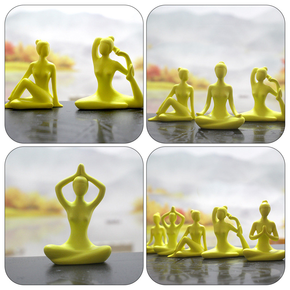 5 قطع من تماثيل اليوجا المصنوع - مراجعة Home Office Yoga Room وسعره
