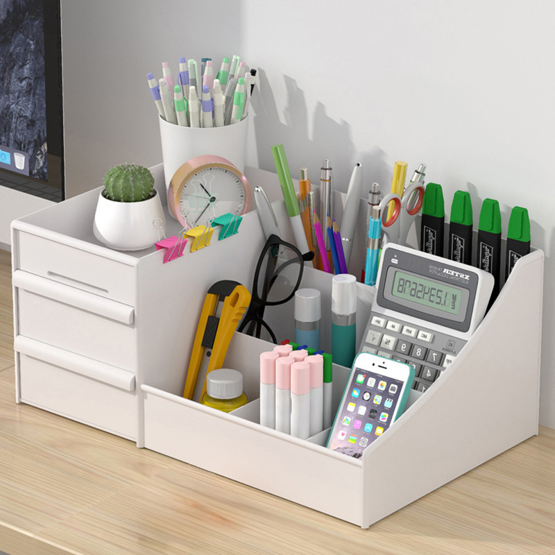 صندوق تخزين مكياج بسعة كبيرة ، - مراجعة Home Office Desk With Drawers وسعره