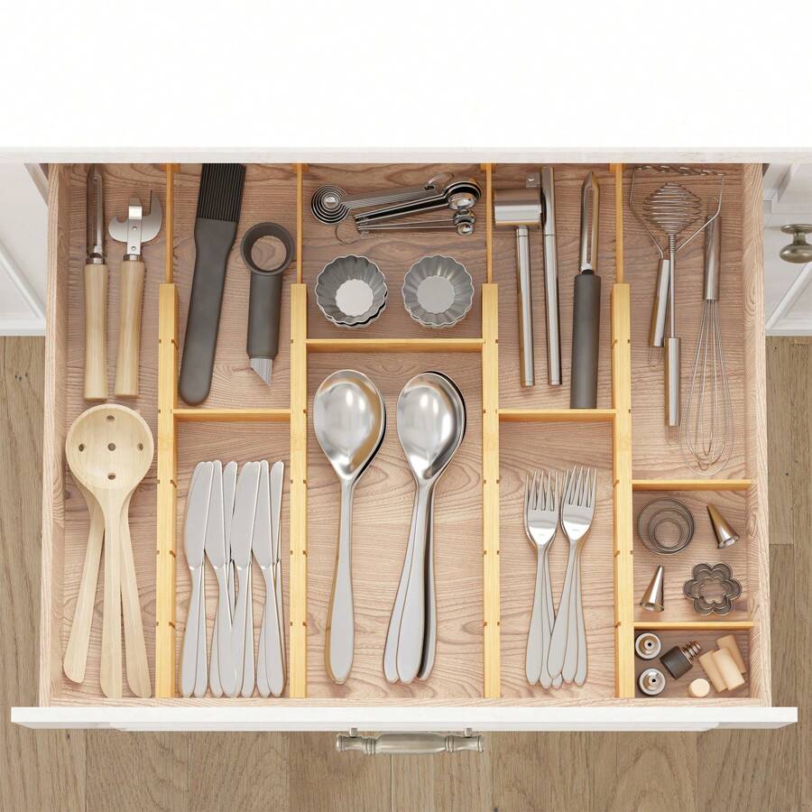 فواصل أدراج من الخيزران مع إدخ - مراجعة Home Office Kitchen وسعره