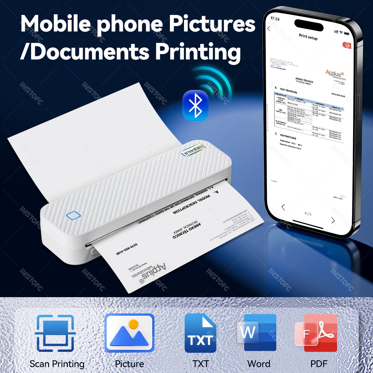 طابعة حرارية محمولة مقاس A4 تع - مراجعة Home Office Travel Document وسعره