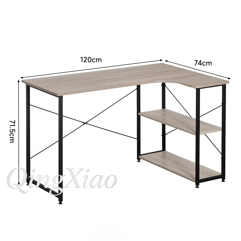 مكتب زاوية على شكل حرف L مع رف - مراجعة Home Office Desk With Drawers وسعره