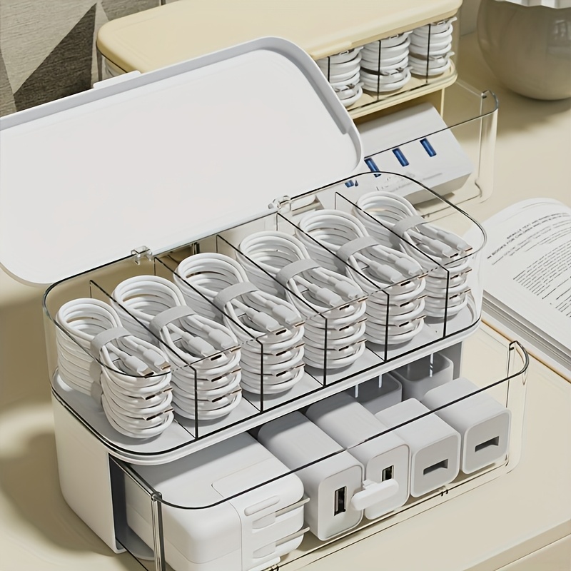 صندوق منظم كابلات شفاف مزدوج ا - مراجعة Cable Management Box وسعره