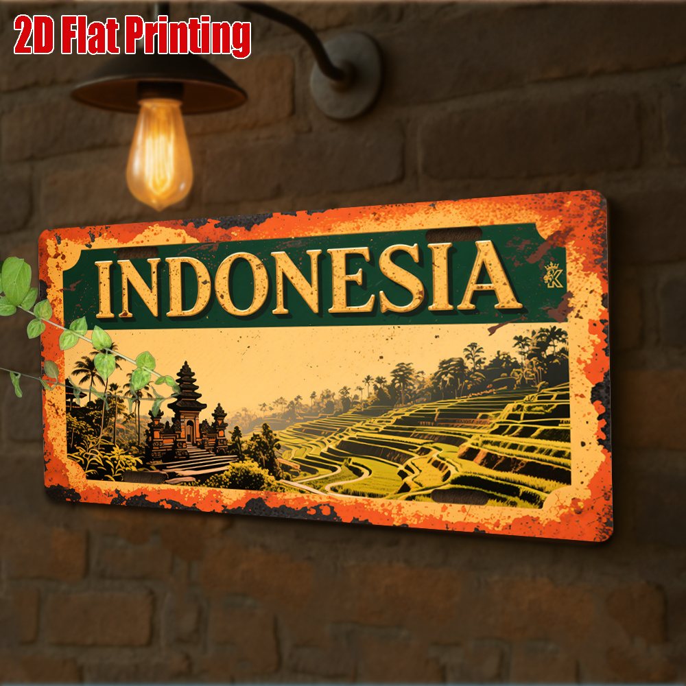 لوحة معدنية بتصميم مناظر طبيعي - مراجعة Home Office Bali وسعره