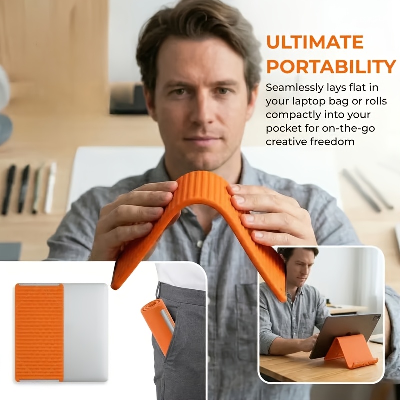 حامل هاتف مرن قابل للطي، حامل  - مراجعة Laptop Stand Foldable وسعره