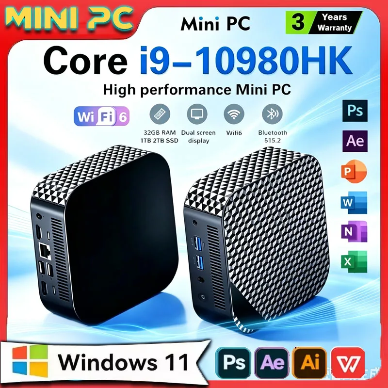 كمبيوتر ألعاب مدمج صغير الحجم  - مراجعة Home Office Windows 11 وسعره