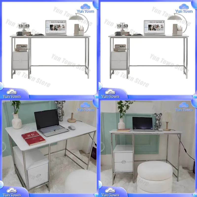 مكتب كمبيوتر بسيط بلون الكريم  - مراجعة Home Office Of Ikea وسعره