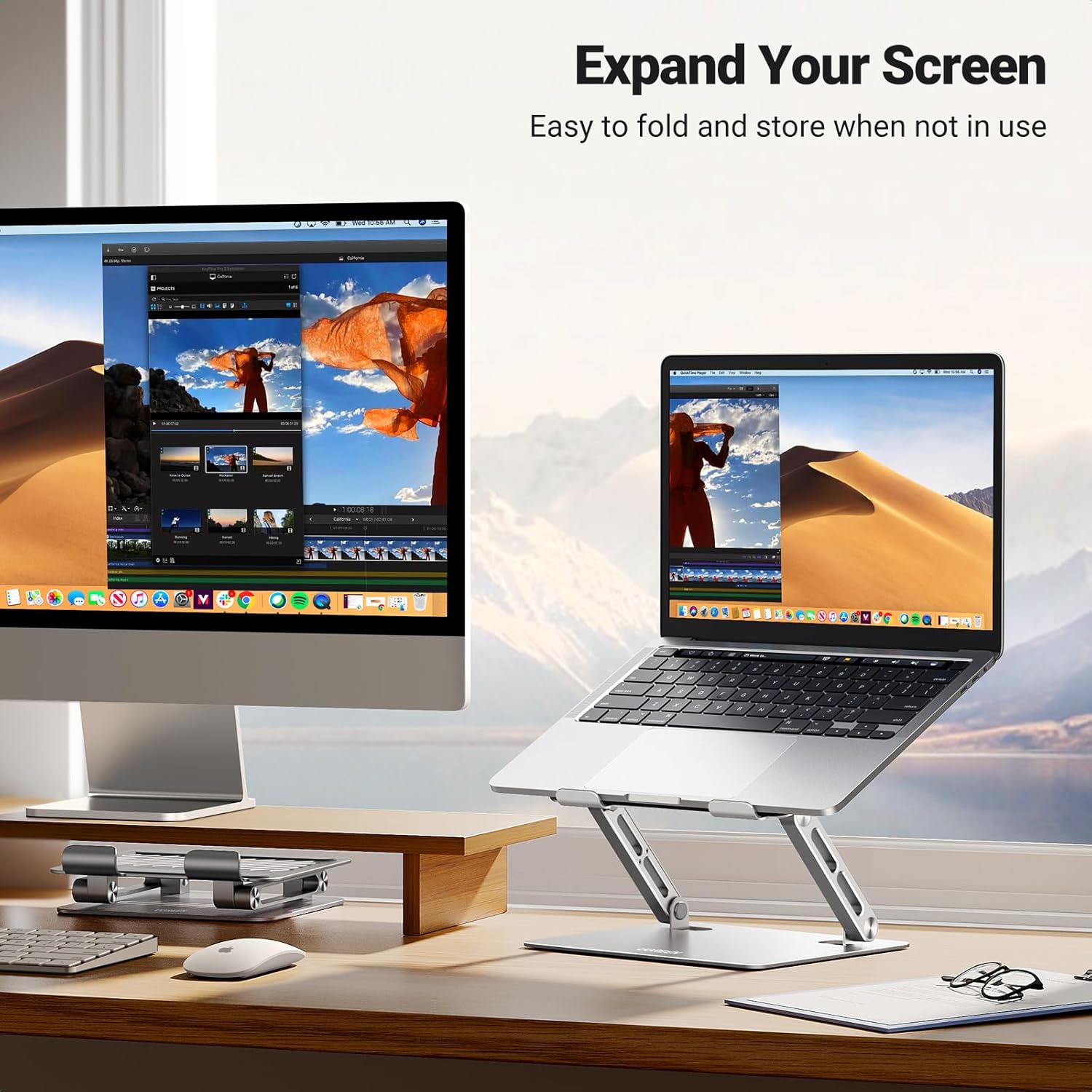 حامل كمبيوتر محمول UGREEN، حام - مراجعة Laptop Stand Foldable وسعره