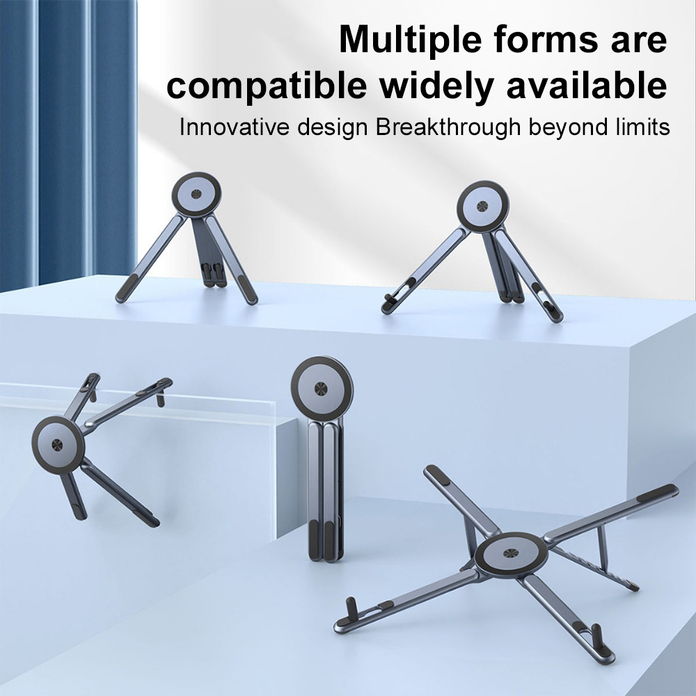 حامل هاتف مغناطيسي محمول وعصا  - مراجعة Laptop Stand Foldable وسعره